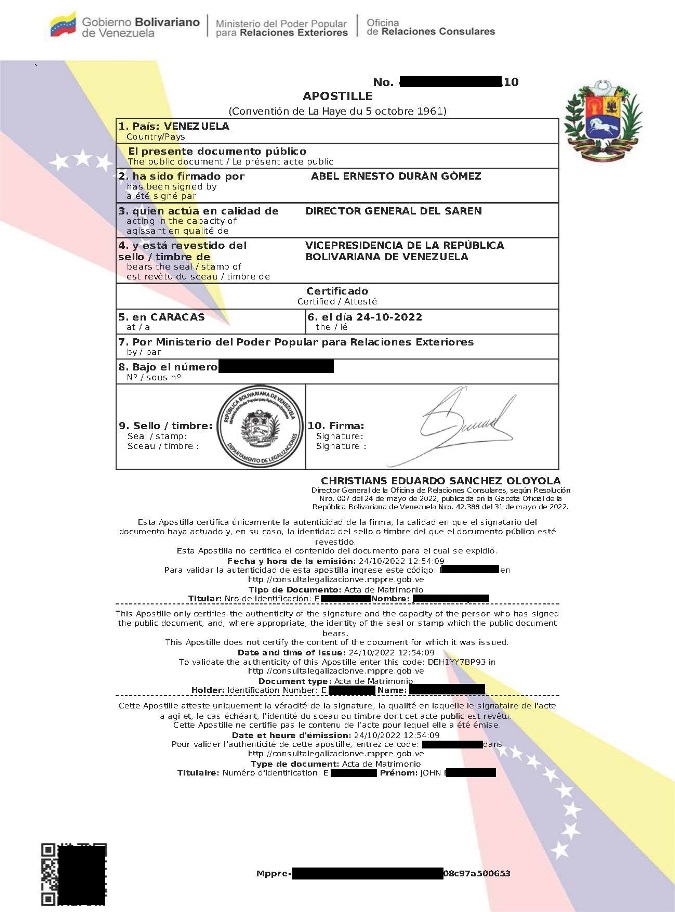 Apostille in Venezuela Apostille in Venezuela