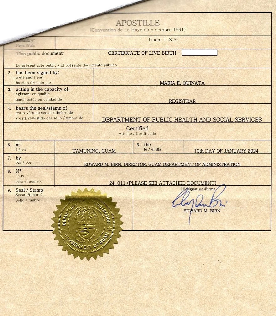 Apostille from Guam Apostille from Guam