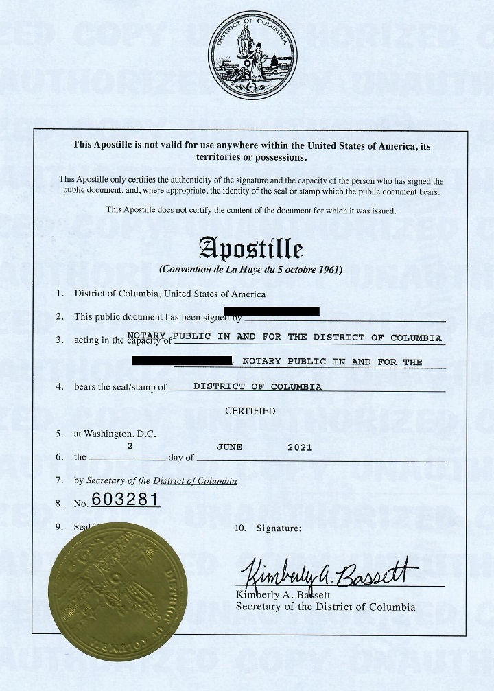A sample U.S. Diploma