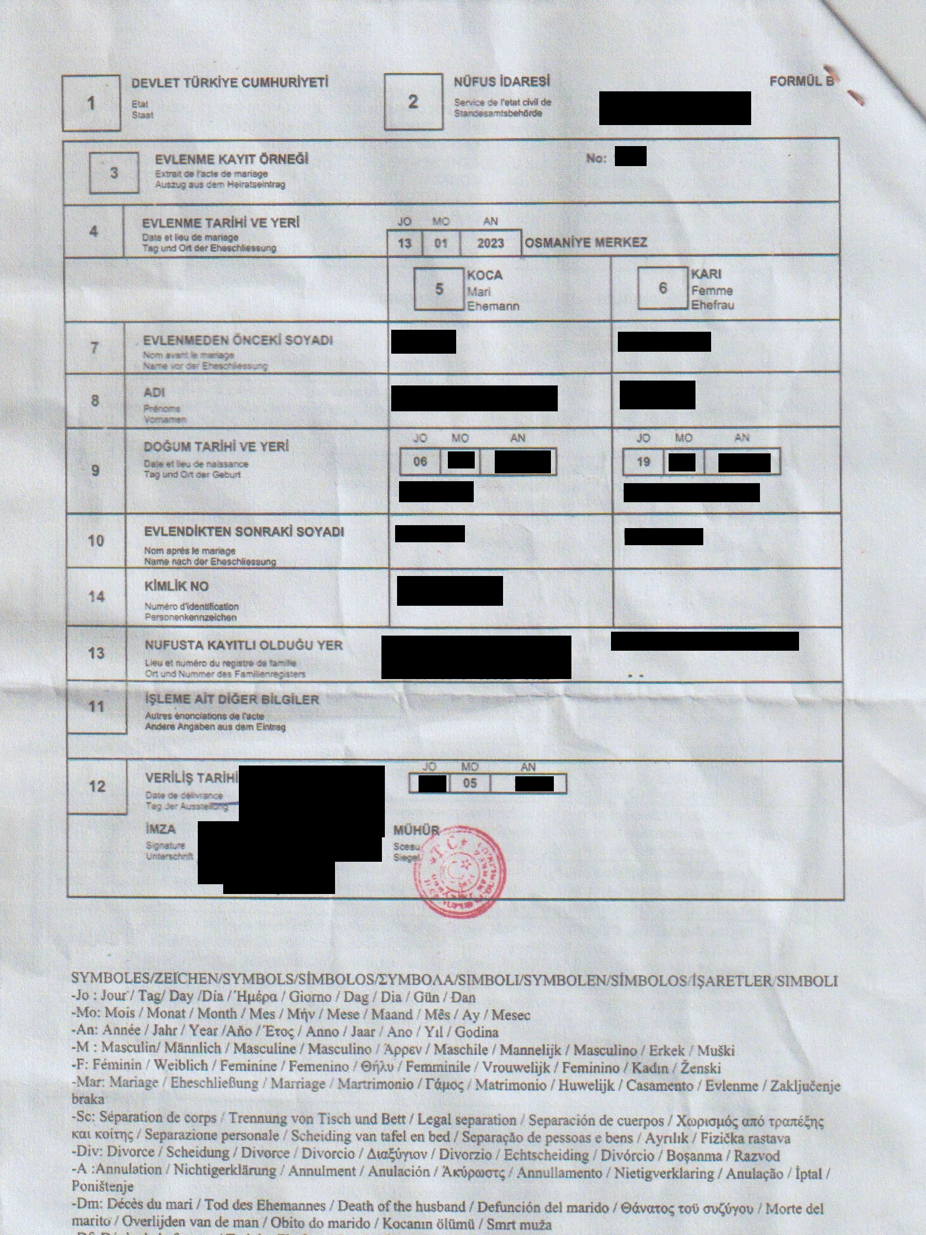 Marriage Certificate in Turkey Marriage Certificate in Turkey