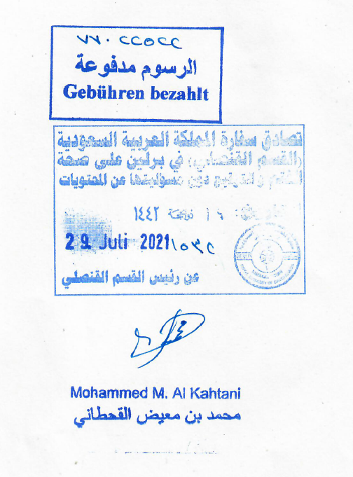 Consular legalization in Saudi Arabia