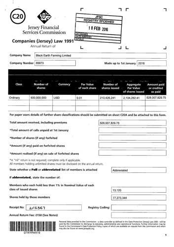 Company Search Report from commercial register of Jersey